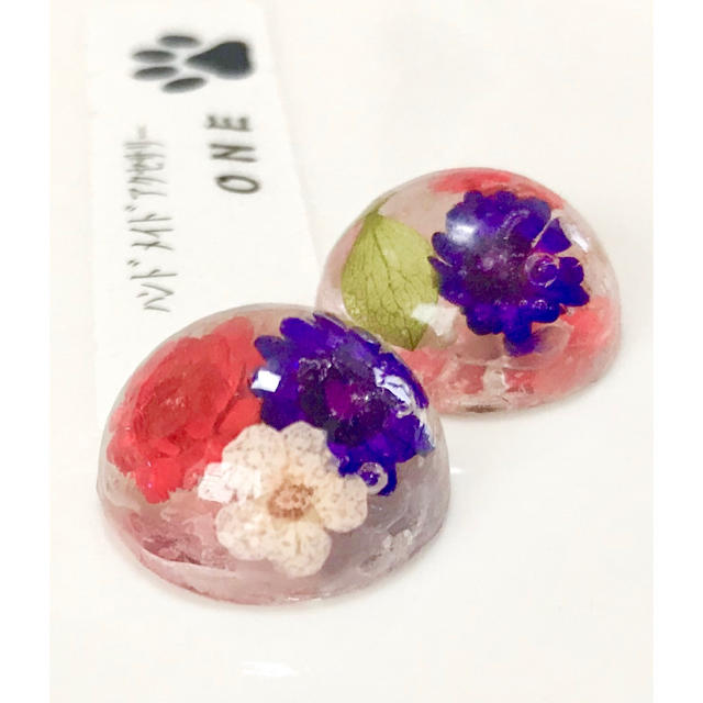 レジン 花のイヤリングの通販 By One ラクマ