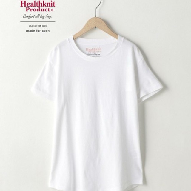 coen(コーエン)の【HEALTHKNIT PRODUCT 】別注ニットTシャツ 　コーエン レディースのトップス(Tシャツ(半袖/袖なし))の商品写真