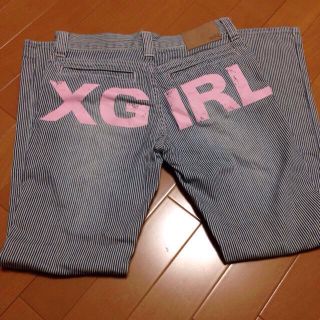 エックスガール(X-girl)の☆X-girl ヒッコリーデニムパンツ☆(デニム/ジーンズ)