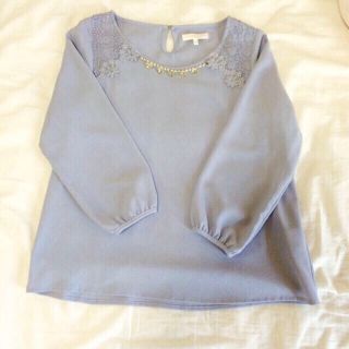 プロポーションボディドレッシング(PROPORTION BODY DRESSING)のビジュー付きレースブラウス(シャツ/ブラウス(長袖/七分))