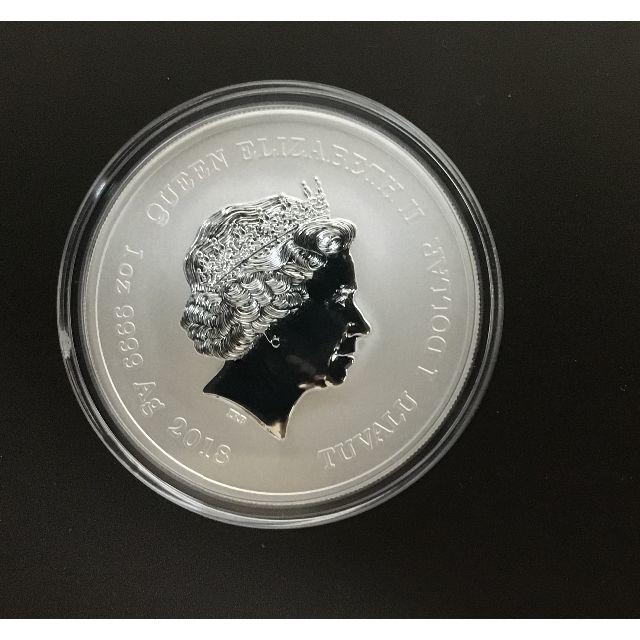 MARVEL(マーベル)の銀貨　アイアンマン　マーベル　2018年　1オンス（31.1g）カプセル付 エンタメ/ホビーの美術品/アンティーク(貨幣)の商品写真