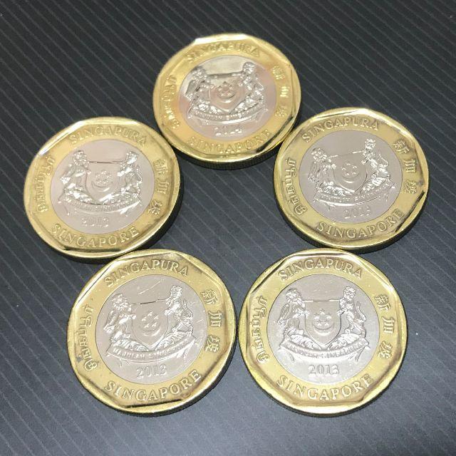 金運アップ☆シンガポールドル1ドル硬貨 × 10枚セット☆強力 金運アップ☆シンガポールドル1ドル硬貨 × 10枚セット☆強力