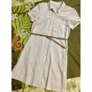 プロポーションボディドレッシング(PROPORTION BODY DRESSING)の【PROPORTION】ロングシャツワンピ  コットン100% (ひざ丈ワンピース)