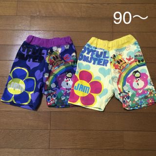 ジャム(JAM)の＊まう様専用【90】ジャム ハーフパンツ お揃い ２着セット＊パープル イエロー(パンツ/スパッツ)