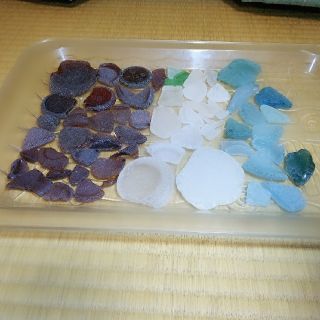 ビーチグラス■シーグラス(瓶の底のみ)■690㌘(各種パーツ)