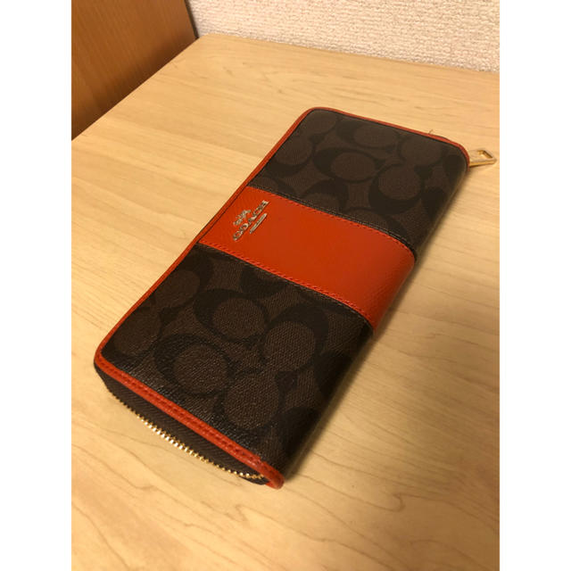 COACH(コーチ)のまりりん様専 COACH 長財布 チョコレートオレンジ レディースのファッション小物(財布)の商品写真