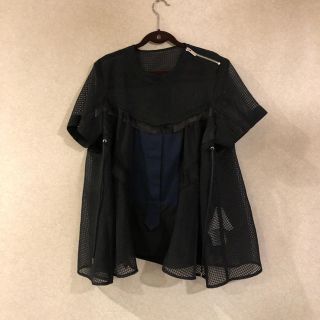 サカイ(sacai)の【まいぼー様専用】sacai 2018SS メッシュ切り替えトップス サイズ 2(カットソー(半袖/袖なし))