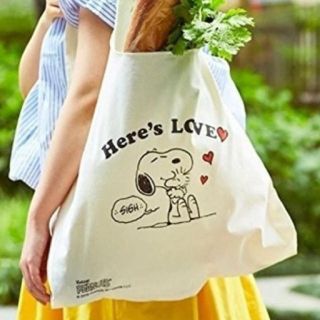 スヌーピー(SNOOPY)の【新品】ゼクシィ 2018年 8月号付録 スヌーピーでかマルシェバッグ(エコバッグ)