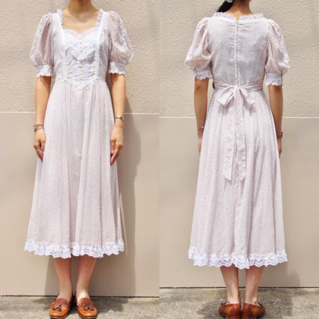 GUNNE SAX(ガニーサックス)の〔7月末まで〕最終値下げ ピンクフラワーワンピース レディースのワンピース(ひざ丈ワンピース)の商品写真