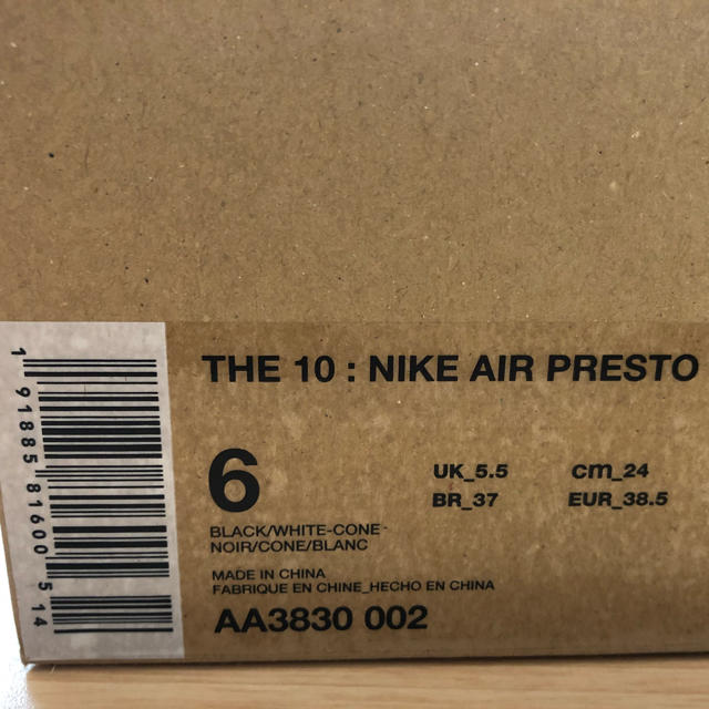 OFF-WHITE(オフホワイト)の【送料込 24cm】NIKE THE 10 AIR PRESTO  レディースの靴/シューズ(スニーカー)の商品写真