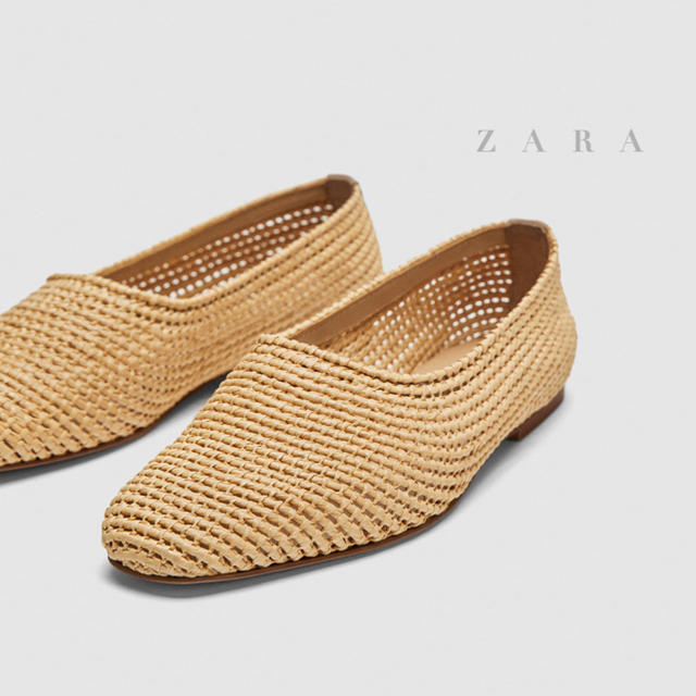 ZARA(ザラ)のZARA 編み込み ローファー 37 新品 レディースの靴/シューズ(サンダル)の商品写真