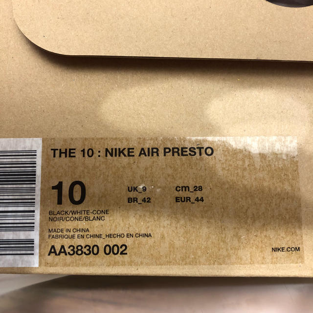NIKE(ナイキ)の国内正規品 NIKE OFF-WHITE THE 10 AIR PRESTO メンズの靴/シューズ(スニーカー)の商品写真