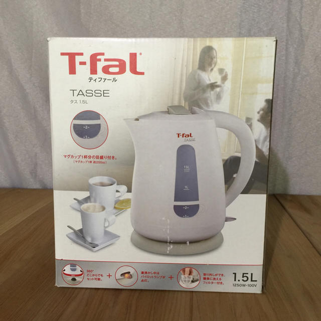 T-fal(ティファール)のティファール 電子ケトル タス 1.5L T-fal TASSE スマホ/家電/カメラの生活家電(電気ケトル)の商品写真