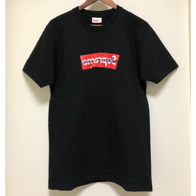 supreme × コムデギャルソン BOX LOGO TEE 黒 Mトップス