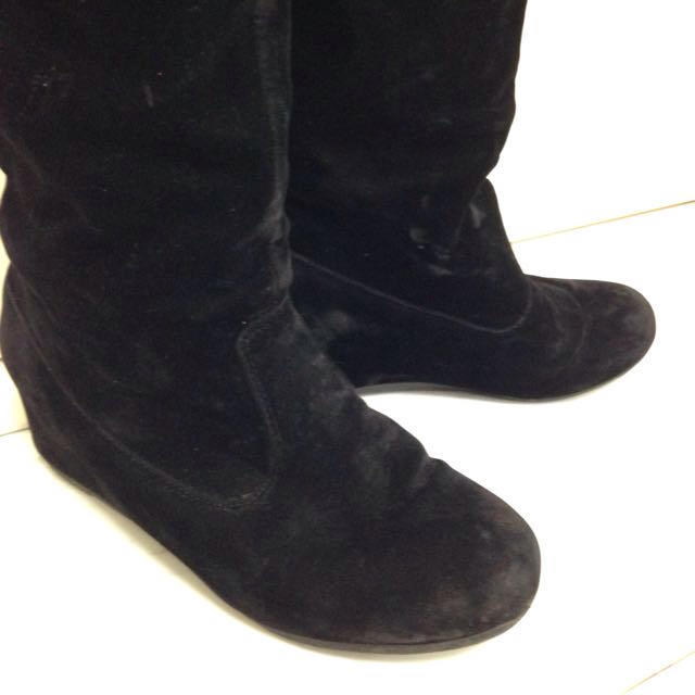 インソール ニーハイブーツ 黒 レディースの靴/シューズ(ブーツ)の商品写真