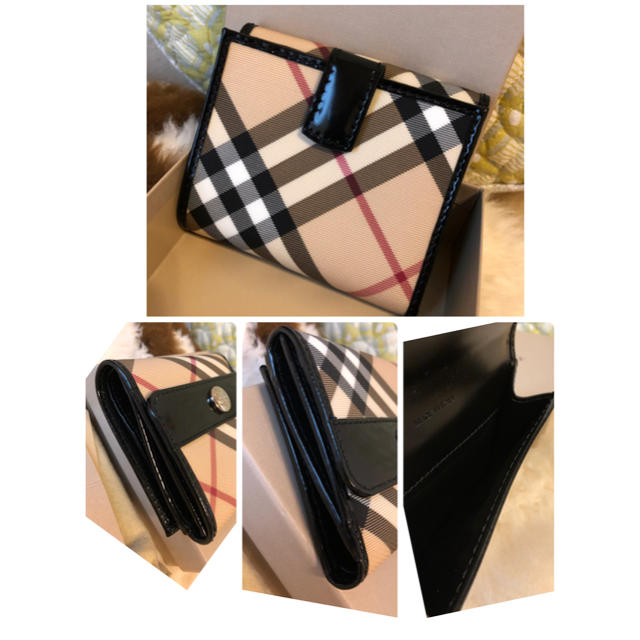未使用タグ付きBurberryバーバリー高級レザー使いチェック柄財布 未使用タグ付きBurberryバーバリー高級レザー使いチェック柄財布