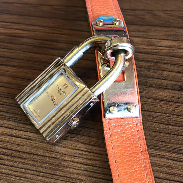 HERMES エルメス ケリーウォッチ OY刻 ゴールド金具 オレンジ