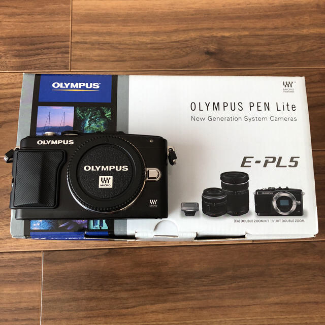 OLYMPUS(オリンパス)の【購入店保証あり】E-PL5 OLYMPUS ダブルレンズキット スマホ/家電/カメラのカメラ(ミラーレス一眼)の商品写真