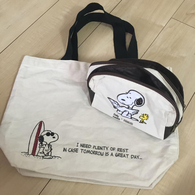 Snoopy スヌーピー Snoopy トートバッグ ポーチ セット 雑誌付録の通販 By りろ S Shop スヌーピーならラクマ