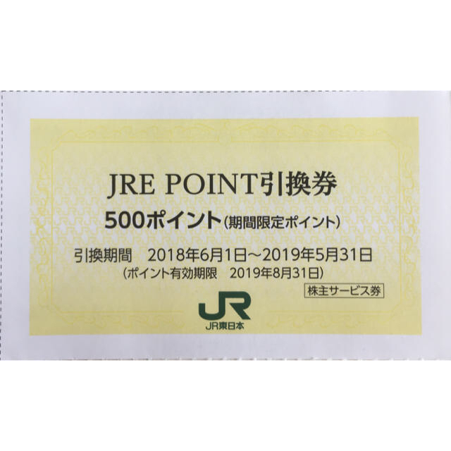 JR(ジェイアール)のJRE POINT 引換券 500 ポイント アトレ ペリエ チケットの優待券/割引券(ショッピング)の商品写真