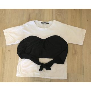 ケービーエフプラス(KBF+)のビスチェ付Ｔシャツ(Tシャツ(半袖/袖なし))