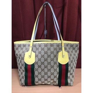 グッチ(Gucci)の美品 GUCCI グッチ シェリーライン トートバッグ(トートバッグ)