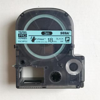 セガ(SEGA)の【美品】TEPRA PRO TAPE CARTRIDGE (青/黒/18mm)(オフィス用品一般)