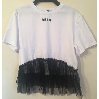 エムエスジイエム(MSGM)のmsgm  裾レーストップス(カットソー(半袖/袖なし))