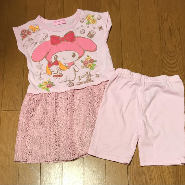 マイメロディ(マイメロディ)のマイメロパジャマ キッズ/ベビー/マタニティのキッズ服女の子用(90cm~)(パジャマ)の商品写真