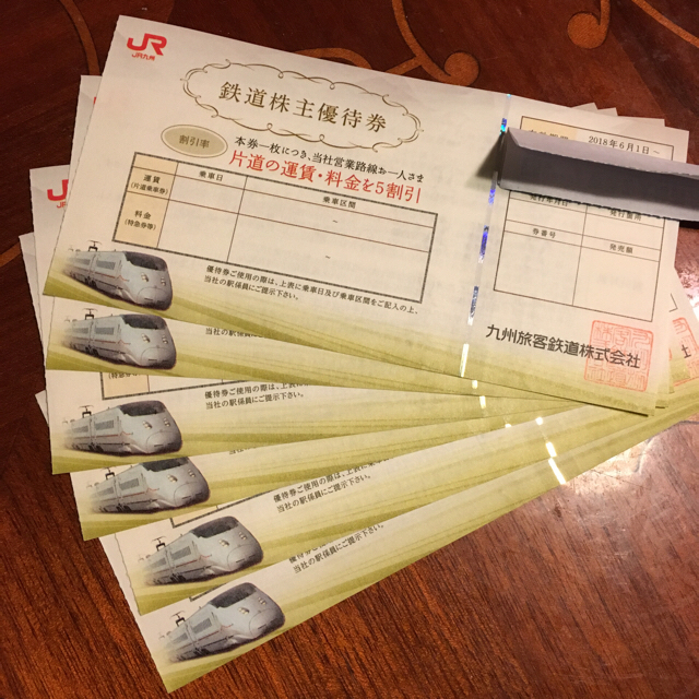 魅力的な JR九州 株主優待券 6枚:最安値挑戦！