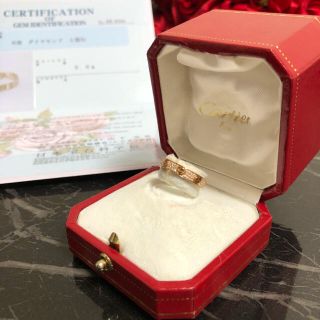 カルティエ(Cartier)のCartier カルティエ ミニラブリング パヴェ ダイヤ 鑑定書 50 PG(リング(指輪))