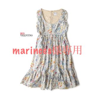 レッドヴァレンティノ(RED VALENTINO)の★RED VALENTINO ボタニカル ワンピース★40size(ひざ丈ワンピース)