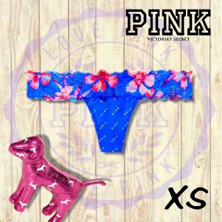 ヴィクトリアズシークレット(Victoria's Secret)のPINK FLORAL LACE TRIM THONG(ショーツ)