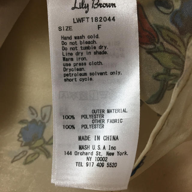 Lily Brown(リリーブラウン)のLily Brown シアーフラワートップス OWHT レディースのトップス(シャツ/ブラウス(半袖/袖なし))の商品写真