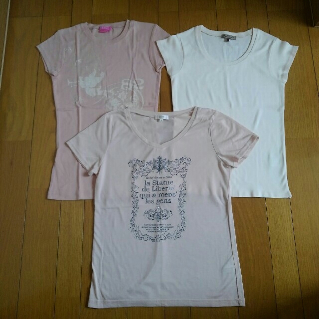 ROPE’(ロペ)のTシャツ★３枚セットまとめ売り★ピンク レディースのトップス(Tシャツ(半袖/袖なし))の商品写真