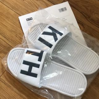 KITH SLIDES navy/white 27.0cm(サンダル)