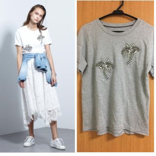 グレースコンチネンタル(GRACE CONTINENTAL)の新品タグ付♡グレースコンチネンタル♡パーム刺繍Tシャツ(Tシャツ(半袖/袖なし))