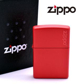 ジッポー(ZIPPO)のジッポ ZIPPO ライター レッド マット ジッポー 赤 233ZL シンプル(タバコグッズ)