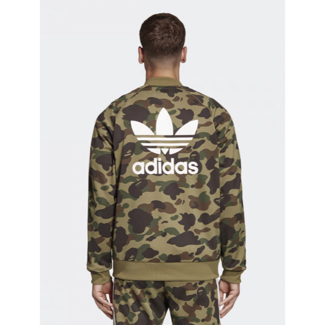 希少BAPE adidasコラボジャージ上Lカモフラエイプ  アディダス