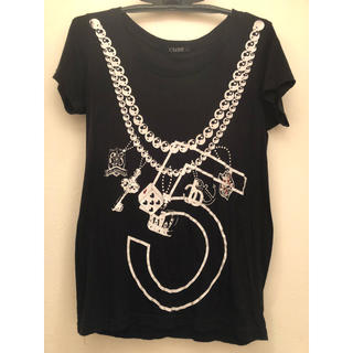 COCOマーク ネックレス柄 ブラック Sサイズ Tシャツ(Tシャツ/カットソー(半袖/袖なし))