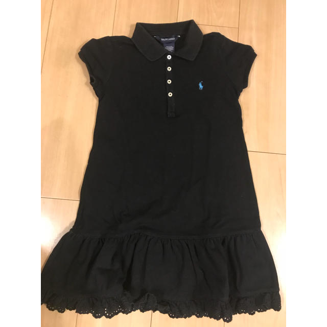 Ralph Lauren(ラルフローレン)のラルフローレン ワンピース 120 黒 フリル キッズ/ベビー/マタニティのキッズ服女の子用(90cm~)(ワンピース)の商品写真