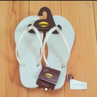 ハワイアナス(havaianas)のsakura様専用☆新品☆havaianas クリスタルグラマー ホワイト(ビーチサンダル)