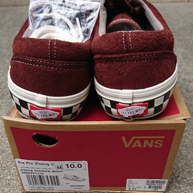 VANS(ヴァンズ)の【28cm】VANS ERA PRO FOXING CHECKERS BROWN メンズの靴/シューズ(スニーカー)の商品写真