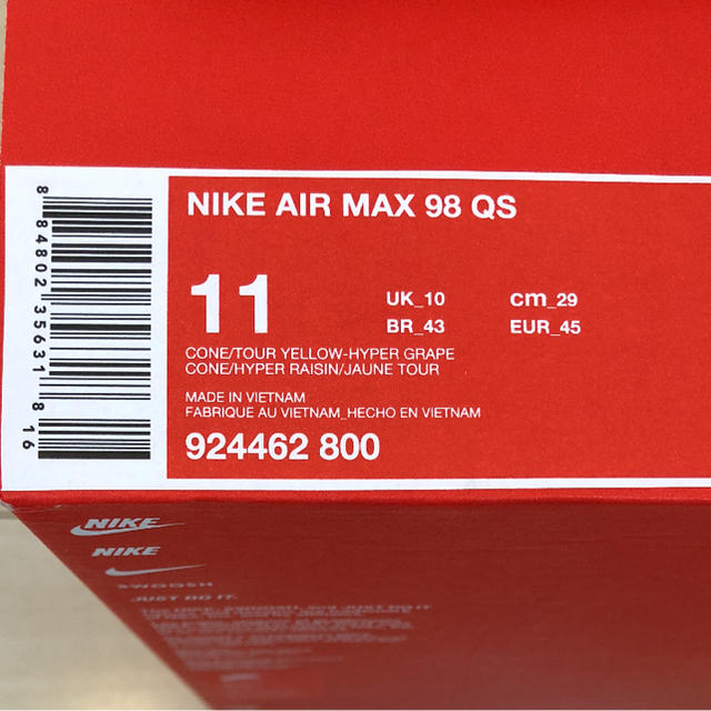 新品 29.0cm NIKE AIR MAX 98 QS