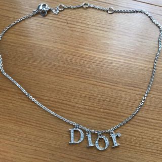 ディオール(Dior)の【使用品 / 美品】Dior ディオール ラインストーンロゴネックレス(ネックレス)