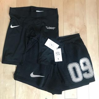 オフホワイト(OFF-WHITE)のOFF-WHITE × NIKE shorts L オフホワイト ショーツ(ショートパンツ)