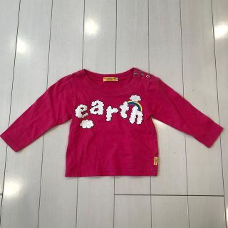 アースミュージックアンドエコロジー(earth music & ecology)の アース ミュージック&エコロジー キッズ ロンT トップス ピンク 80(シャツ/カットソー)