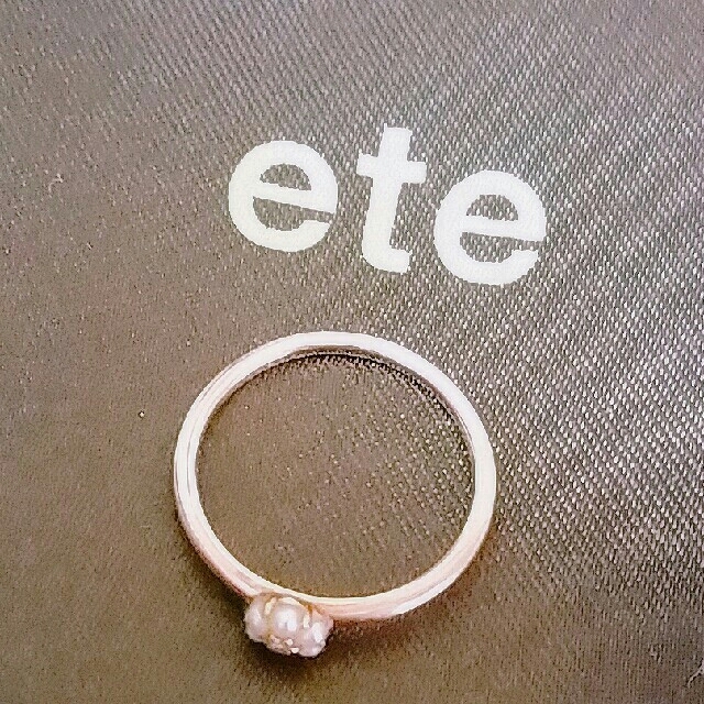 ete(エテ)の[最終値下げ！]ete パールピンキーリング　k10　3号 レディースのアクセサリー(リング(指輪))の商品写真