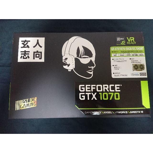 GTX1070 玄人志向 GF-GTX1070-E8GB/OC/SHORT 保証