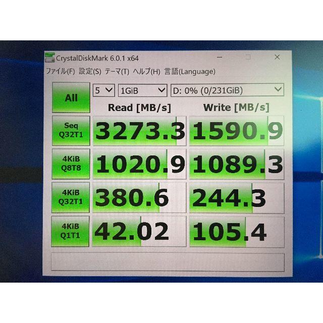 SAMSUNG(サムスン)の使用小 SAMSUNG 960 EVO 256GB NVMe M.2 SSD スマホ/家電/カメラのPC/タブレット(PCパーツ)の商品写真